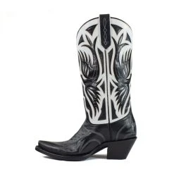 Allens Boots Azulado Black & White Phoenix Snip Toe Boot